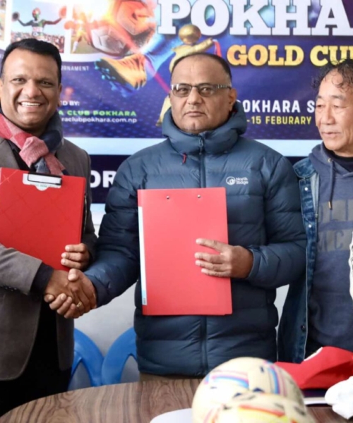 आहारारा पोखरा गोल्डकपको सहप्रायोजक जयश्री फुड्स प्रालि